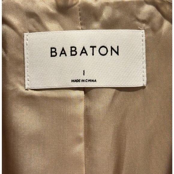 Babaton Women’s Size 1 Two Button Wool Blend Beige Blazer Lined Oversized Fit - Picture 3 of 8